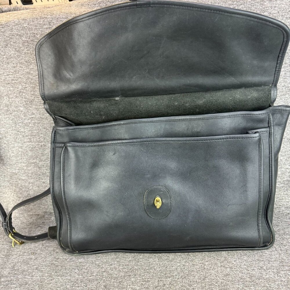 ✅VTG Coach Beekman 5266 Black Leather Briefcase Business Messenger/Laptop Bag - Picture 8 of 16